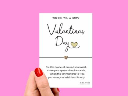Valentine's Day Gold Heart Wish Bracelet