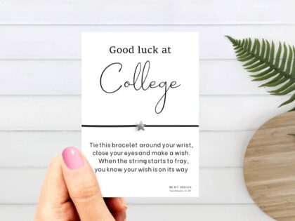 Good Luck at College Wish Bracelet