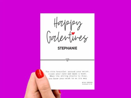 Personalised Galentine's Day Wish Bracelet