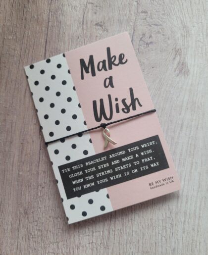 Cancer Ribbon Wish Bracelet
