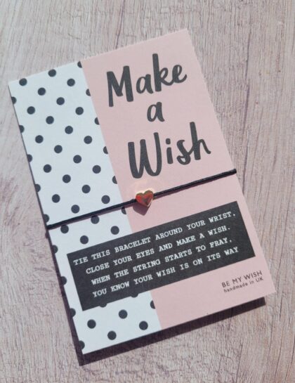 Make a Wish Gold Heart Bracelet