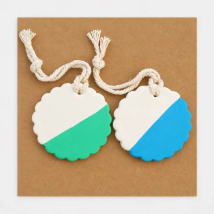 Clay Dual Christmas Tree Decorations - Blue & Green