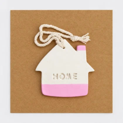 Clay Home Christmas Tree Decoration Pink