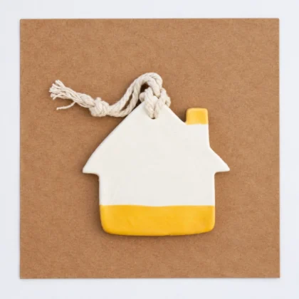 Clay House Christmas Tree Decoration Gold