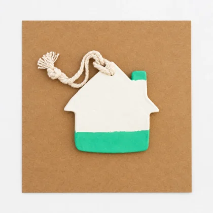 Clay House Christmas Tree Decoration Green