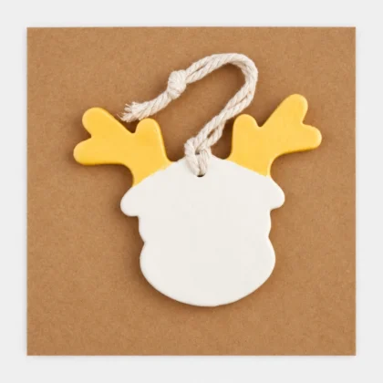 Clay Reindeer - Christmas Tree Decoration Gold